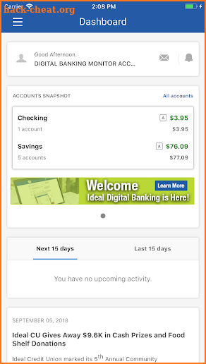 Ideal CU Mobile Banking screenshot