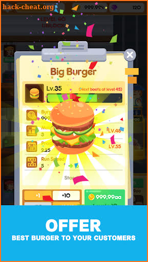 Idle Burger Factory - Tycoon Empire Game screenshot