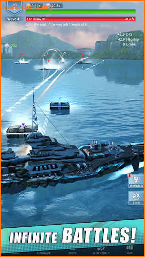 Idle Fleet: Warship Shooter screenshot