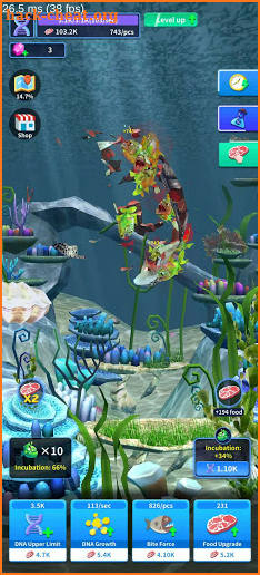 Idle Piranha - simulation game screenshot