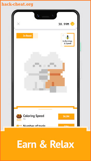 Idle Pixel Art Coloring - Tap tap to color clicker screenshot
