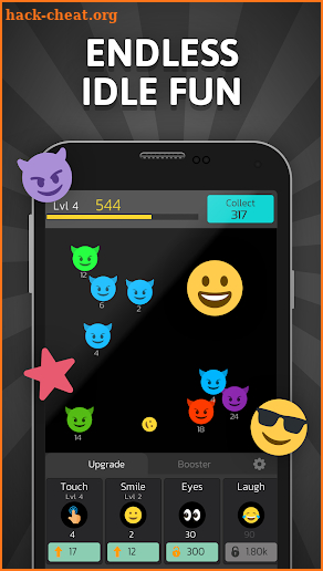 Idle Smiley - Emoji Bounce screenshot