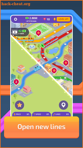 Idle Trains Tycoon - Make city subway network screenshot