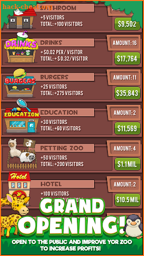 Idle Zoo Tycoon: Tap, Build & Upgrade a Custom Zoo screenshot
