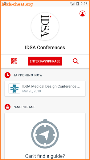 IDSA Conferences screenshot