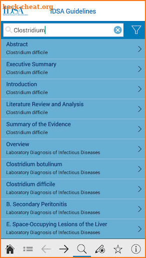 IDSA Practice Guidelines screenshot