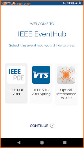 IEEE EventHub screenshot