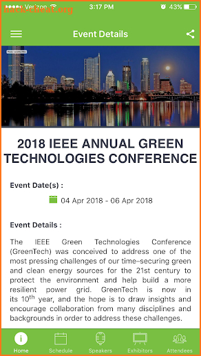 IEEE GreenTech Events screenshot