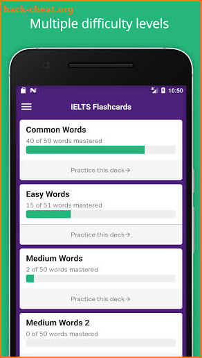 IELTS Exam Preparation: Vocabulary Flashcards screenshot