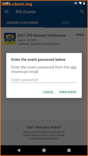 IFG Events screenshot