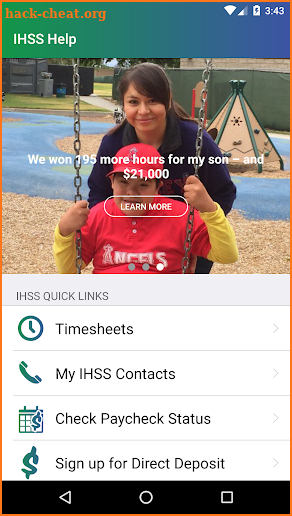 IHSS Help screenshot