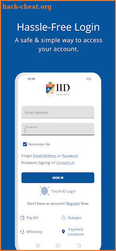 IID Customer Connect screenshot