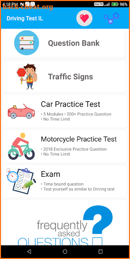 Illinois DMV Permit Practice Test 2018 screenshot