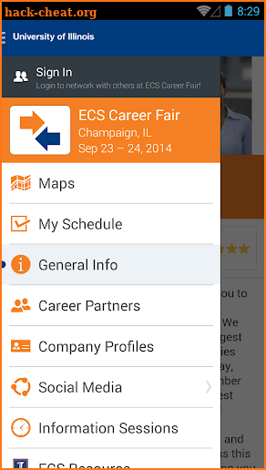 Illinois ECS Career Fair screenshot