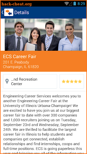 Illinois ECS Career Fair screenshot
