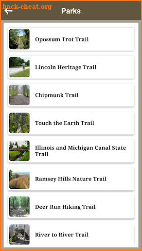 Illinois Hiking Trails screenshot