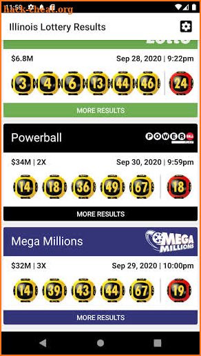 Illinois Lottery | Powerball | Mega Millions screenshot