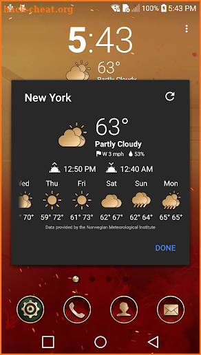 IM Golden Theme for Chronus Weather Icons screenshot
