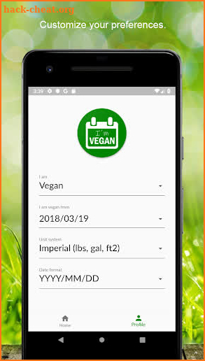 I'm vegan/vegetarian screenshot