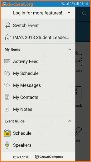 IMA Conferences screenshot