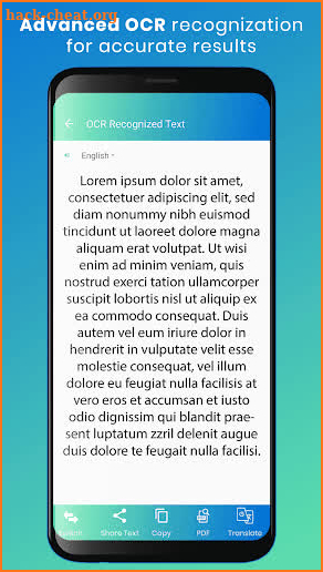 Image scanner and text translator screenshot
