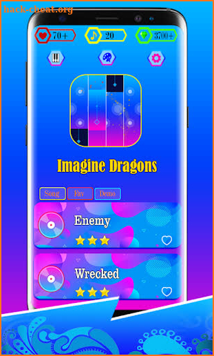 Imagine Dragons Piano tiles screenshot