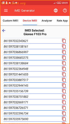 IMEI Generator screenshot
