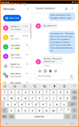 iMessage for Android screenshot