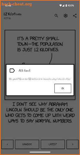 Immersive xkcd screenshot