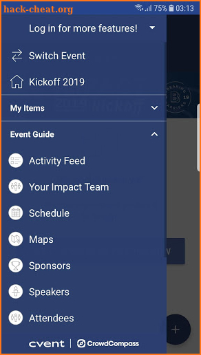 Impact Partnership Events screenshot