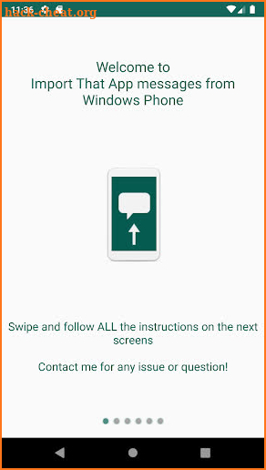 Import That App messages from Windows Phone screenshot