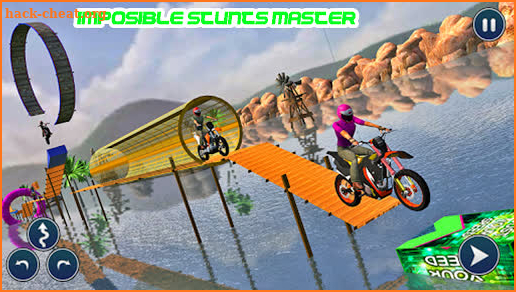 Impossible Motorcycle Stunts : Mega Tracks Race screenshot
