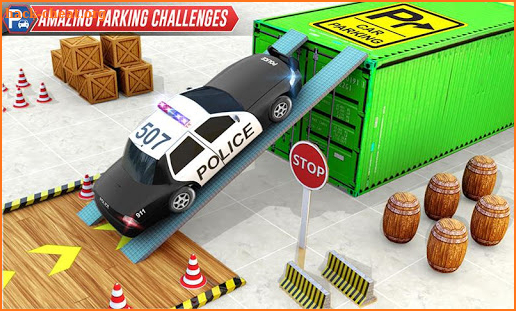 Impossible Police Car Parking Car Driver Simulator screenshot