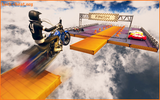 Impossible Stunt Bike Racing Games 2018: Sky Road screenshot