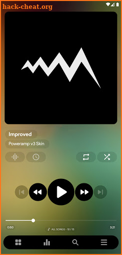Improved - Poweramp v3 Skin screenshot