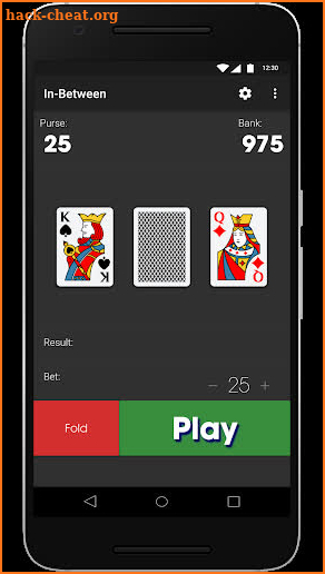 In-Between Card Game screenshot