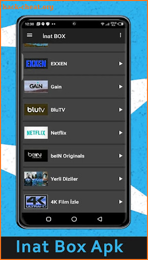 Inát Bóx app indir tv infor screenshot