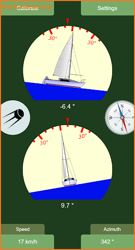 Inclinometer, speedometer travel tools light screenshot