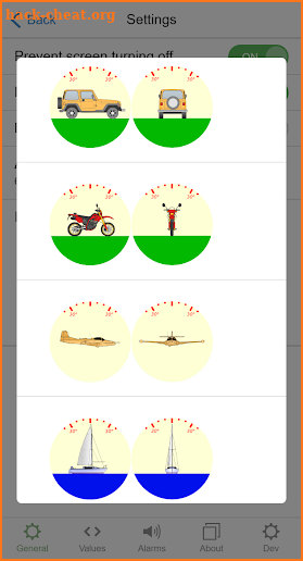 Inclinometer, speedometer travel tools light screenshot