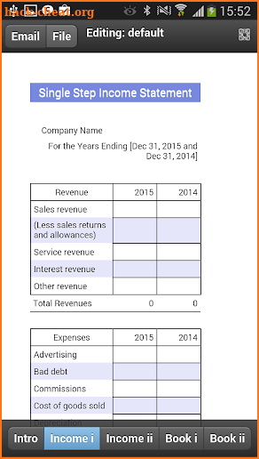 Income Statement Mobile screenshot