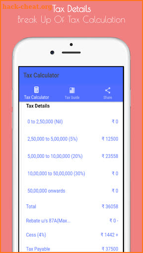 Income Tax Calculator 2018 - 2019 India screenshot