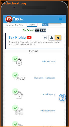 Income Tax Return, ITR eFiling App 2018 | EZTax.in screenshot