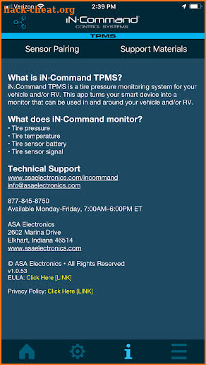 iN•Command TPMS screenshot