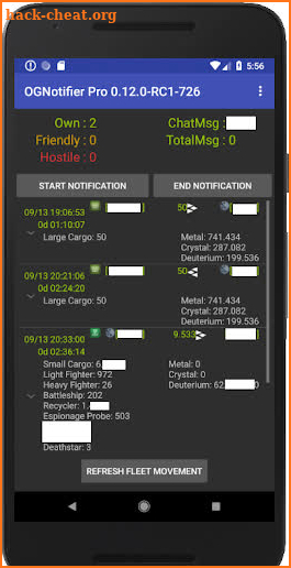 Incomming Alarm (for OGame) screenshot