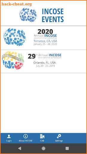 INCOSE Events screenshot