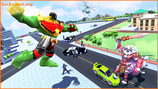 Incredible Green Monster Superhero City Battle screenshot
