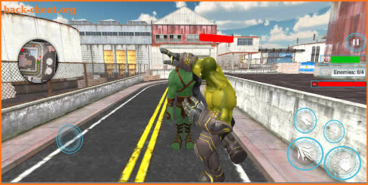 Incredible Green Superhero Monster Fight In City screenshot