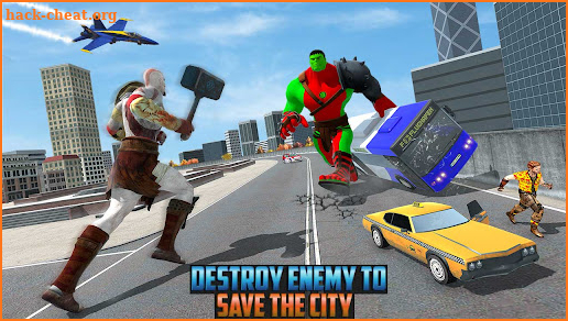 Incredible Monster Green Hero New City Battle 2021 screenshot