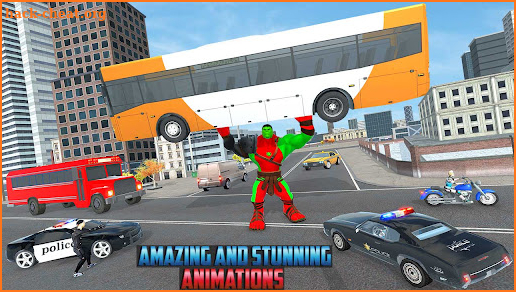 Incredible Monster Green Hero New City Battle 2021 screenshot