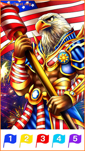 Independence day-Paint by Number&Happy coloring screenshot